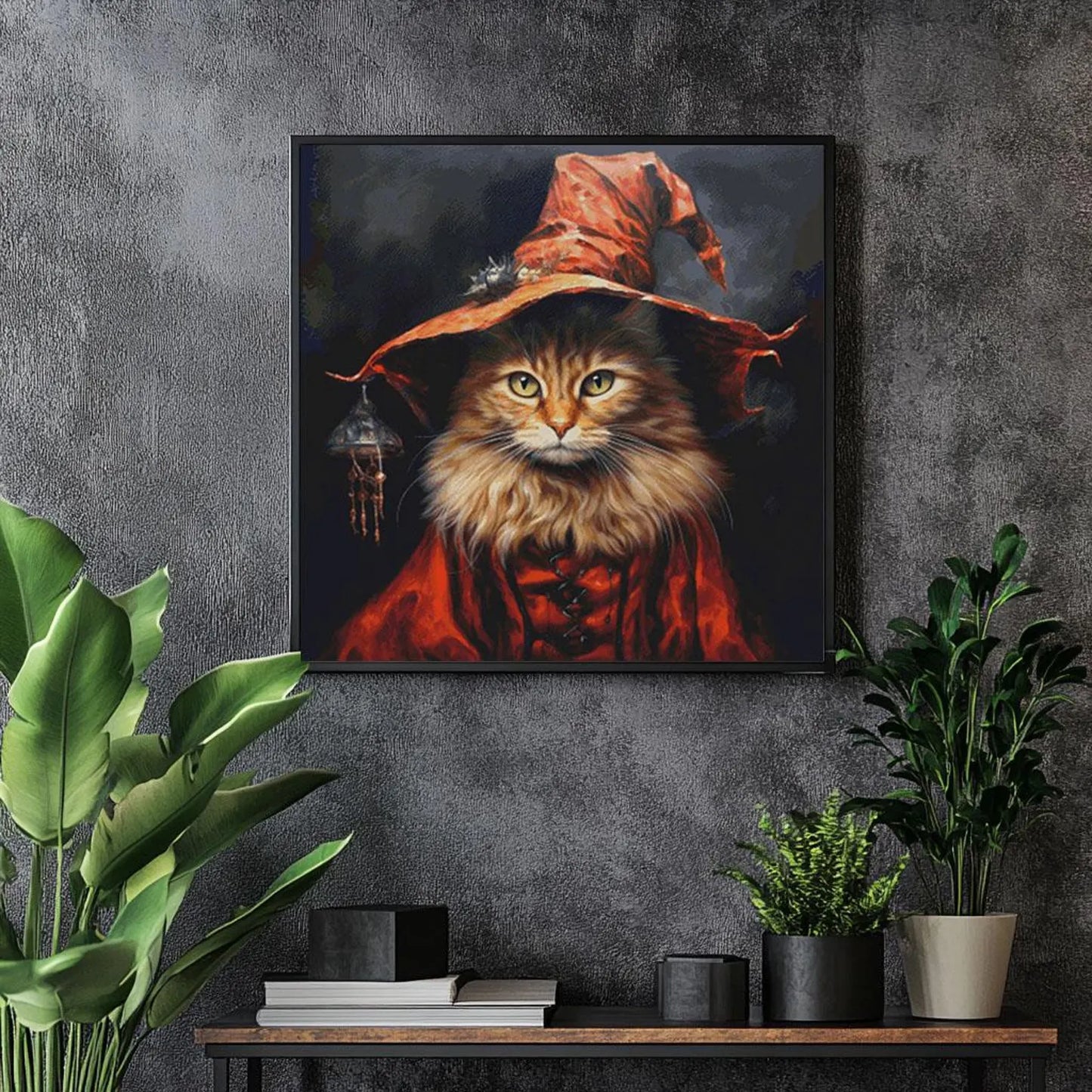 Cross Stitch Pattern PDF Stranger, cat lover gift, halloween pattern, embroidery, dmc, witchy cross stitch, instant download, wall decor