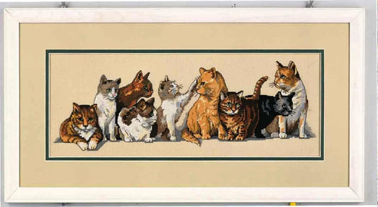 Cross Stitch Pattern Keeper Markup PDF + SAGA Nine Lives kitties Cat Cats Pets Sweet Love Animal Wild Nature Cat Feline Sampler Quaker DMC