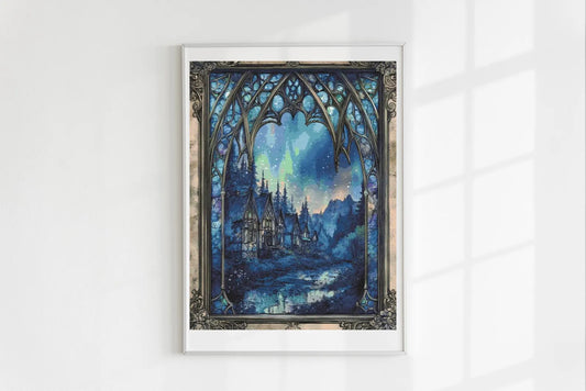 Broken window cross stitch pattern full coverage PDF