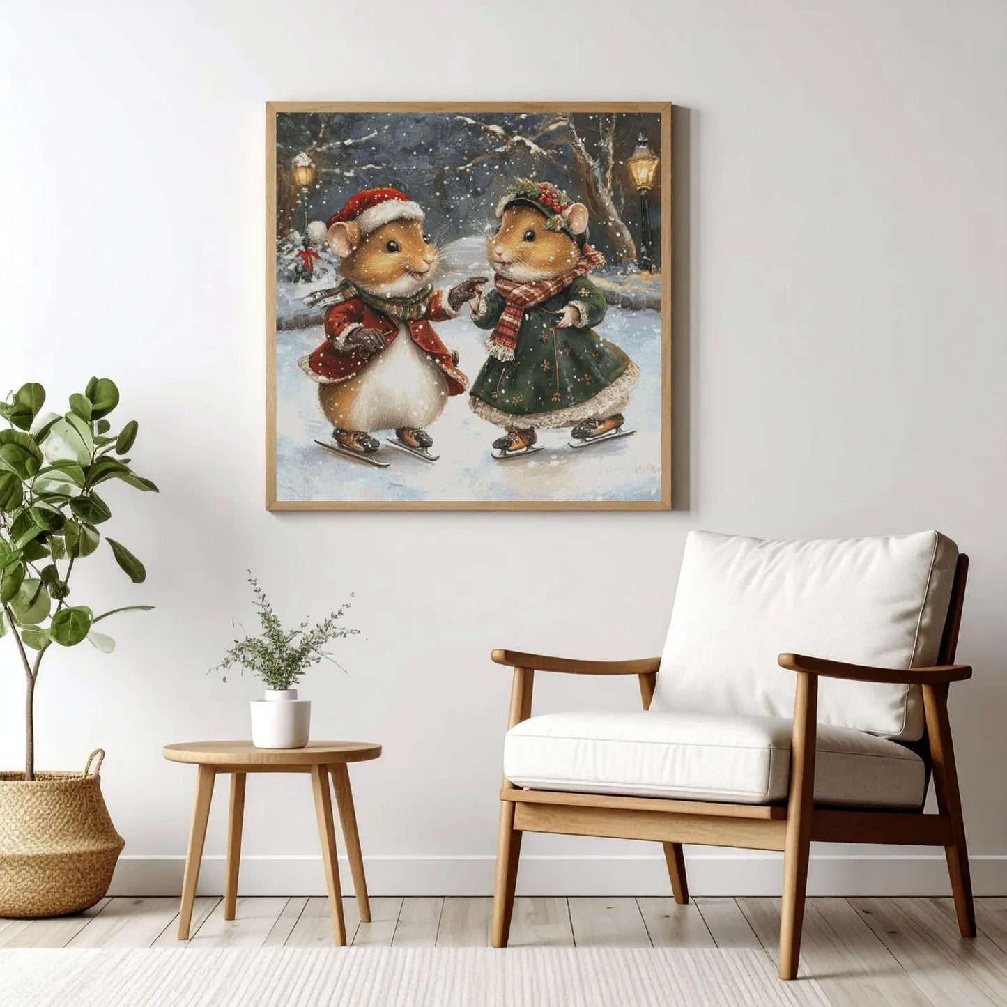 Cross Stitch Pattern PDF Christmas Hamsters in love, digital desing, dms, christmas tree, christmas cross stitch pattern, embroidery pattern