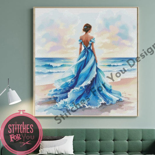 Shore Bliss - Counted Cross Stitch Patterns - Printable Chart PDF Format Needlework Embroidery Crafts DIY DMC color