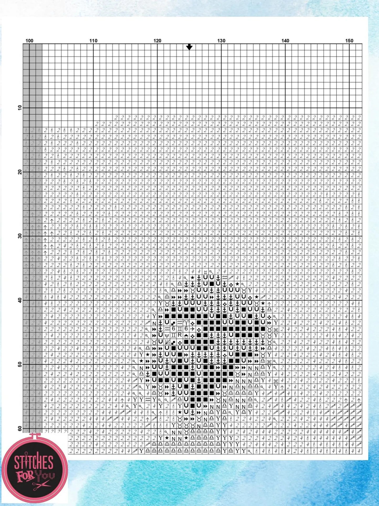 Shore Bliss - Counted Cross Stitch Patterns - Printable Chart PDF Format Needlework Embroidery Crafts DIY DMC color