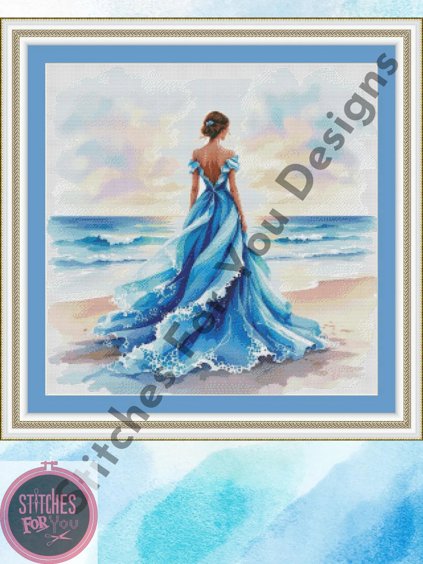 Shore Bliss - Counted Cross Stitch Patterns - Printable Chart PDF Format Needlework Embroidery Crafts DIY DMC color