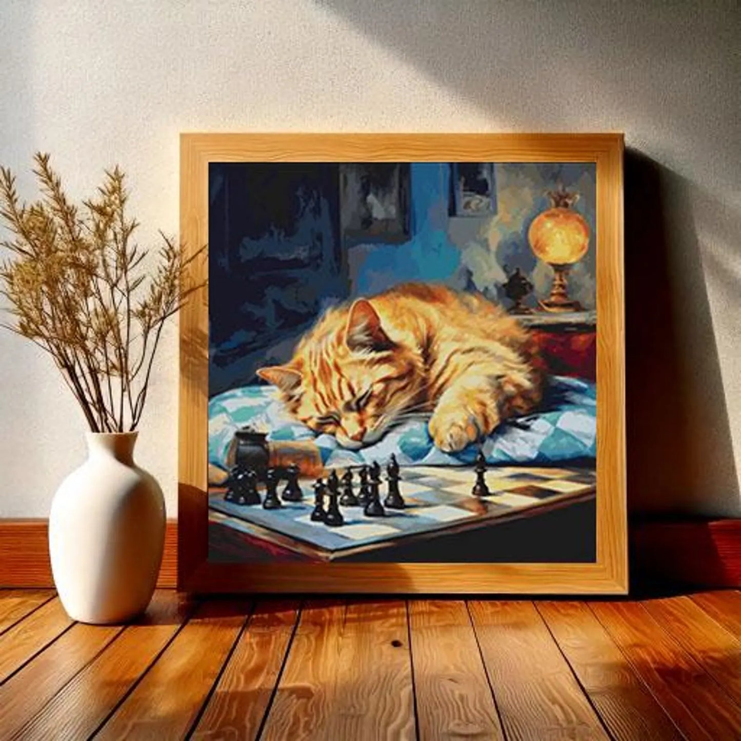 Cross Stitch Pattern PDF, The Sleeping Cat, needlepoint chart, easy cross stitch, animal, large pattern