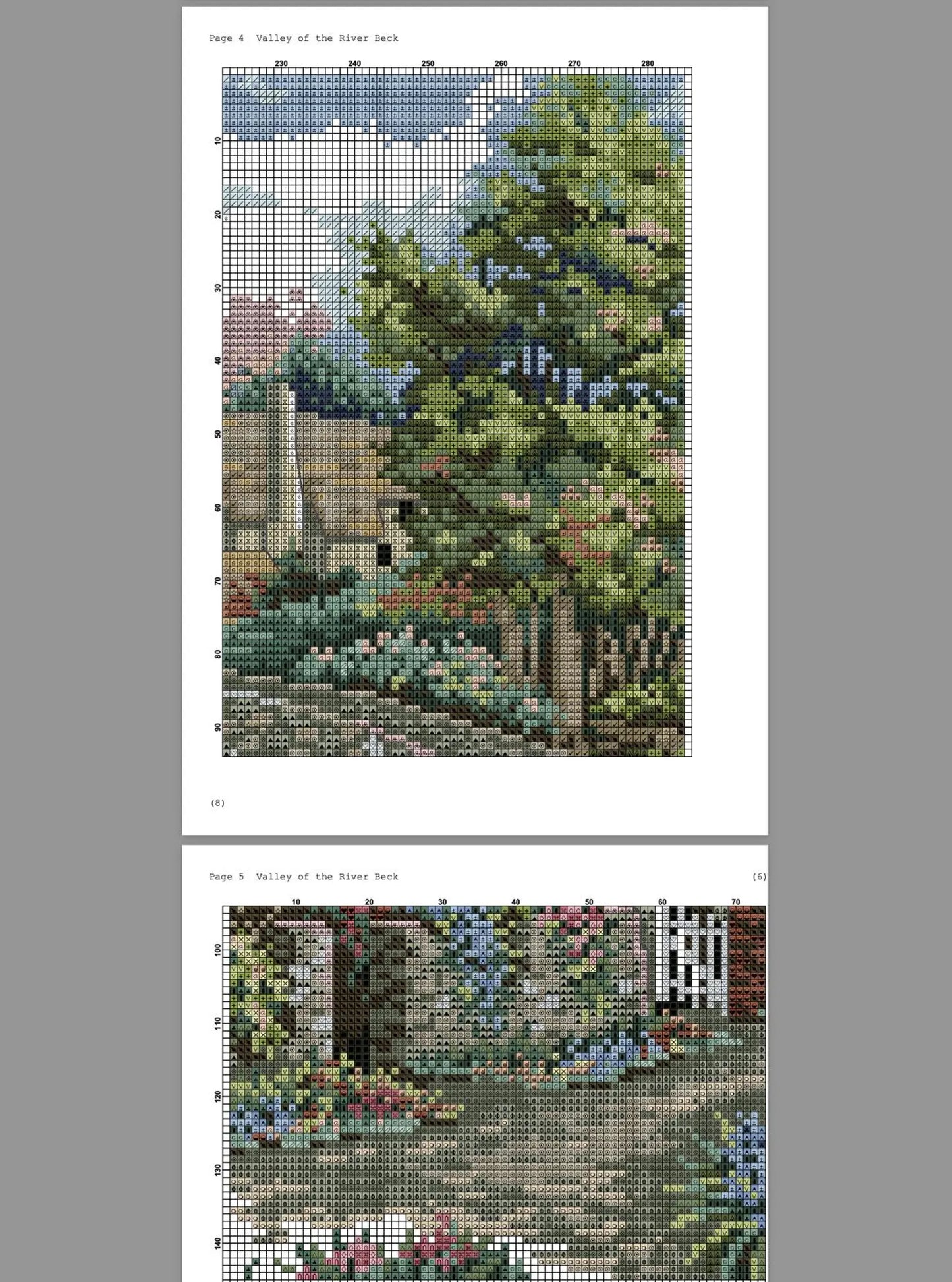 Valley of the River Beck Cross Stitch Pattern