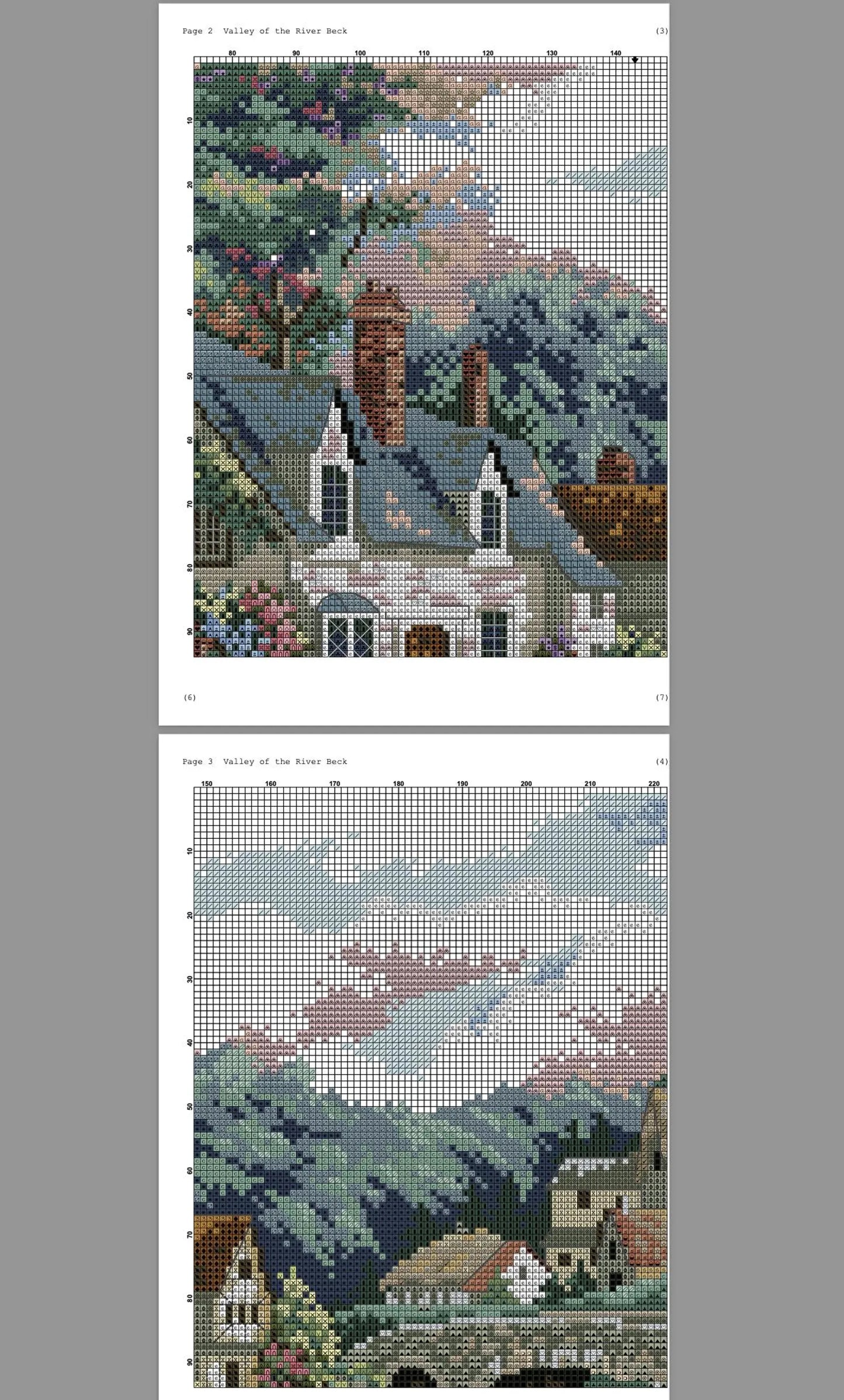 Valley of the River Beck Cross Stitch Pattern