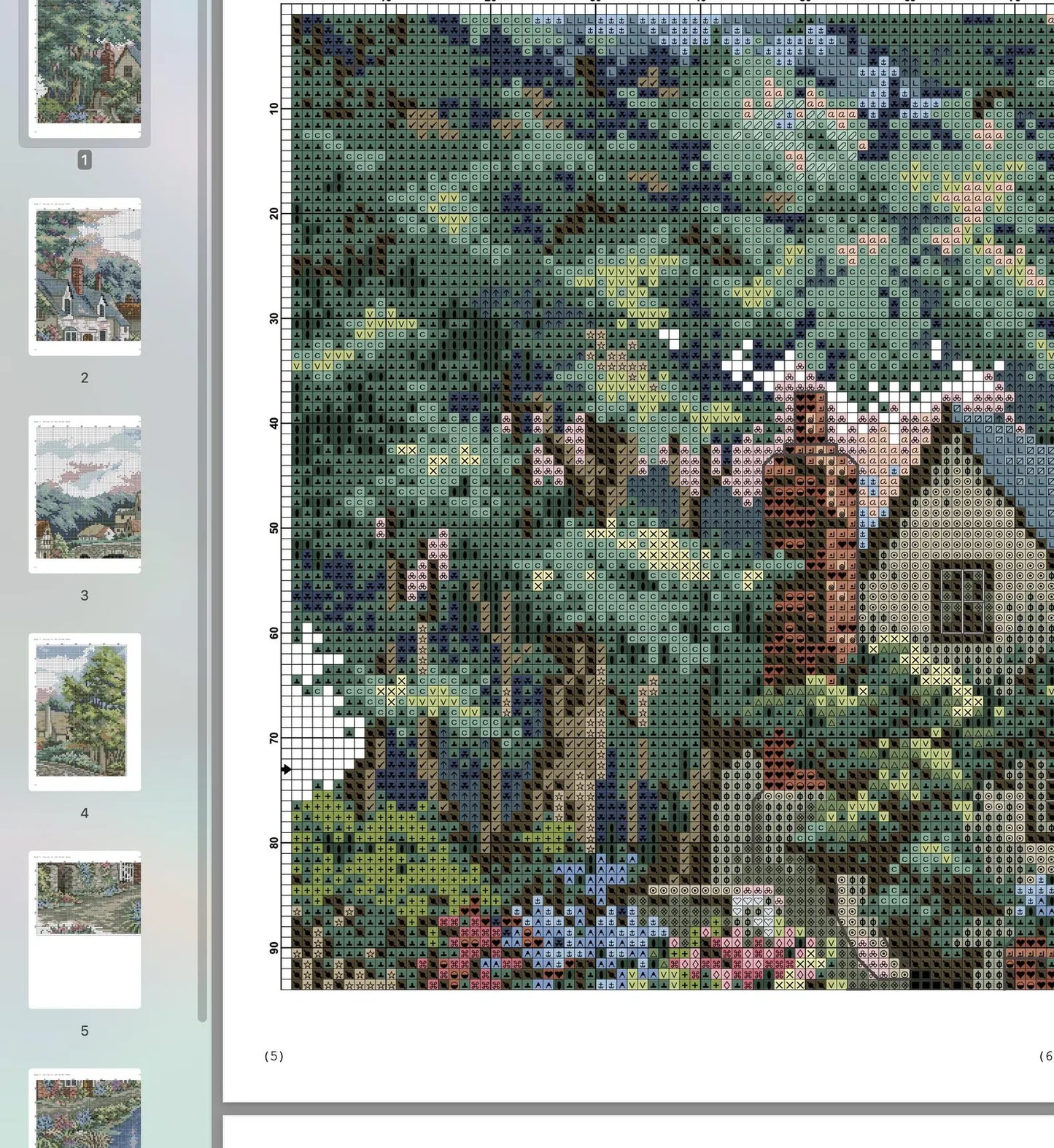 Valley of the River Beck Cross Stitch Pattern