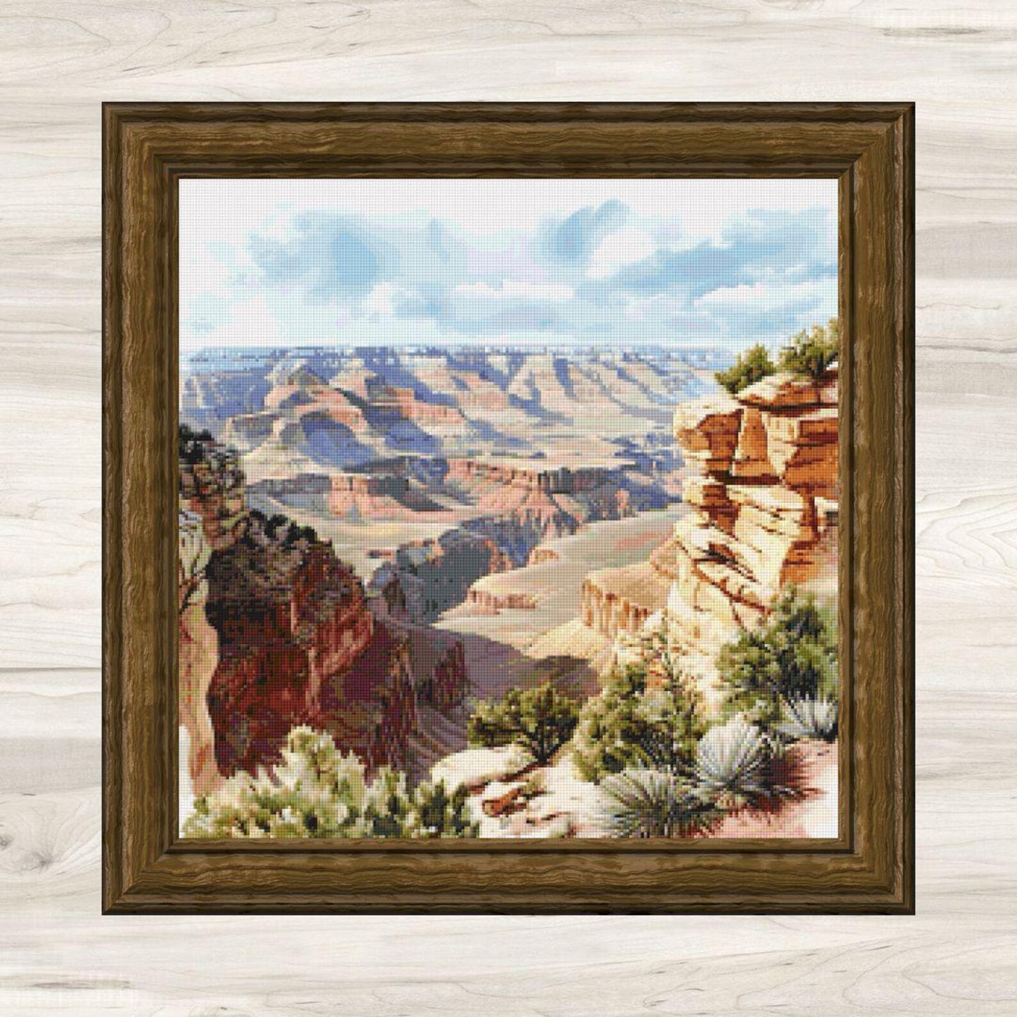 Cross Stitch Pattern: Grand Canyon Landscape Motif 1 - PDF Instant Download