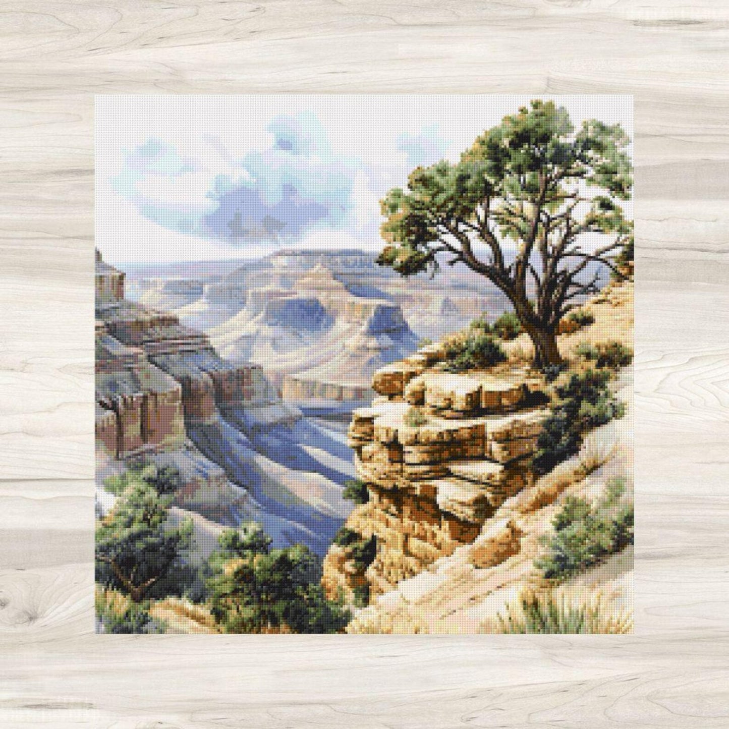 Cross Stitch Pattern: Grand Canyon Landscape Motif 2 - PDF Instant Download