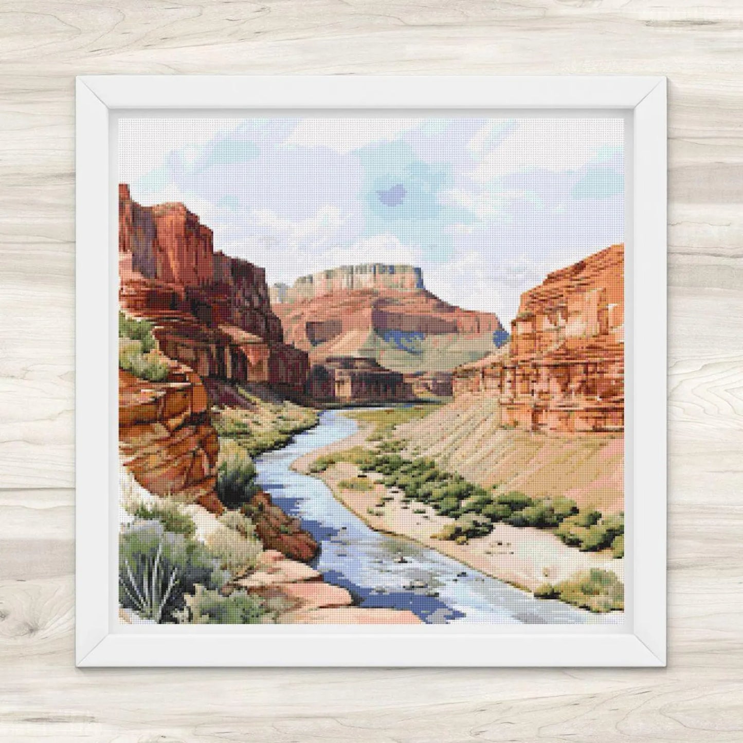 Cross Stitch Pattern: Grand Canyon Landscape Motif 5 - PDF Instant Download