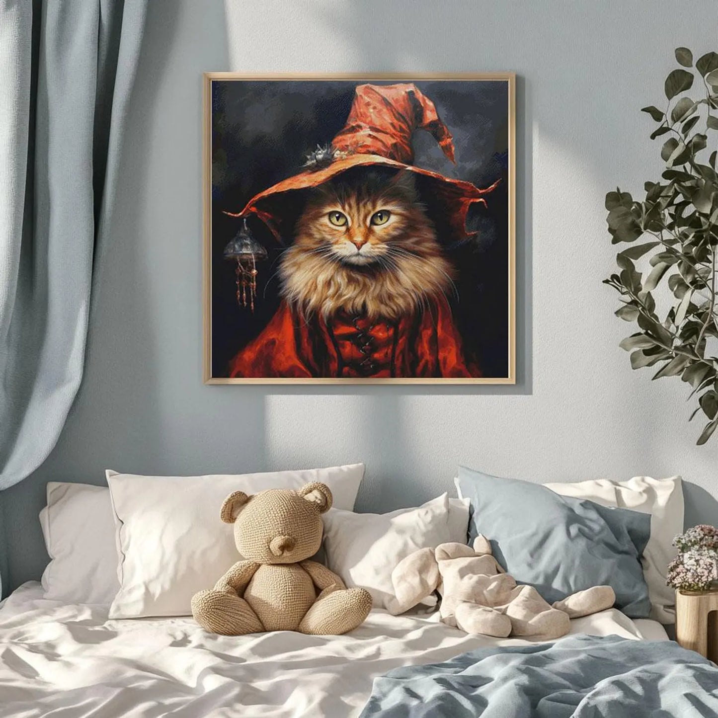 Cross Stitch Pattern PDF Stranger, cat lover gift, halloween pattern, embroidery, dmc, witchy cross stitch, instant download, wall decor