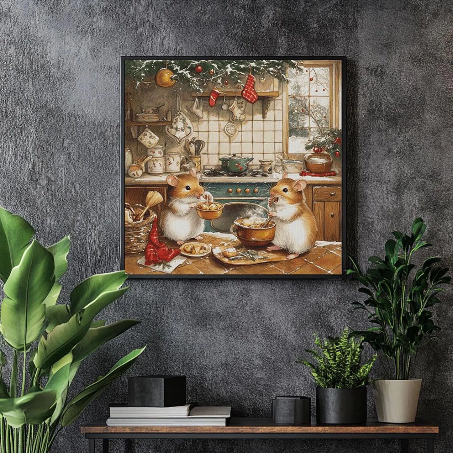 Cross Stitch Pattern PDF Hamsters in the kitchen, digital desing, dms, mouse, christmas tree, valentine cross stitch pattern, gnome cross