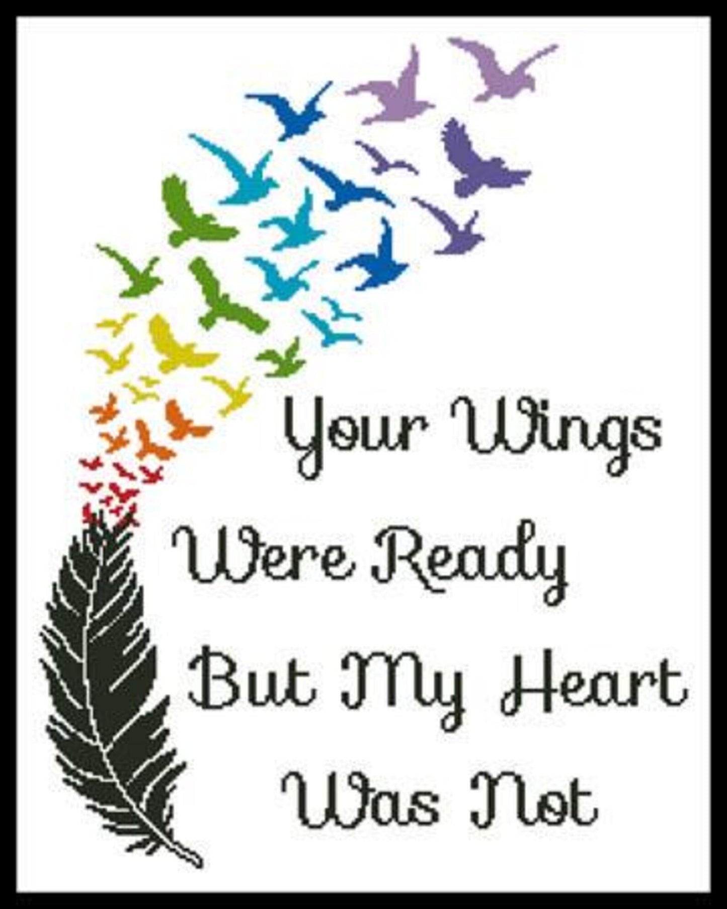 Choice of 4 Designs - Your Wings Counted Cross Stitch PatternYour Wings Counted Cross Stitch Pattern