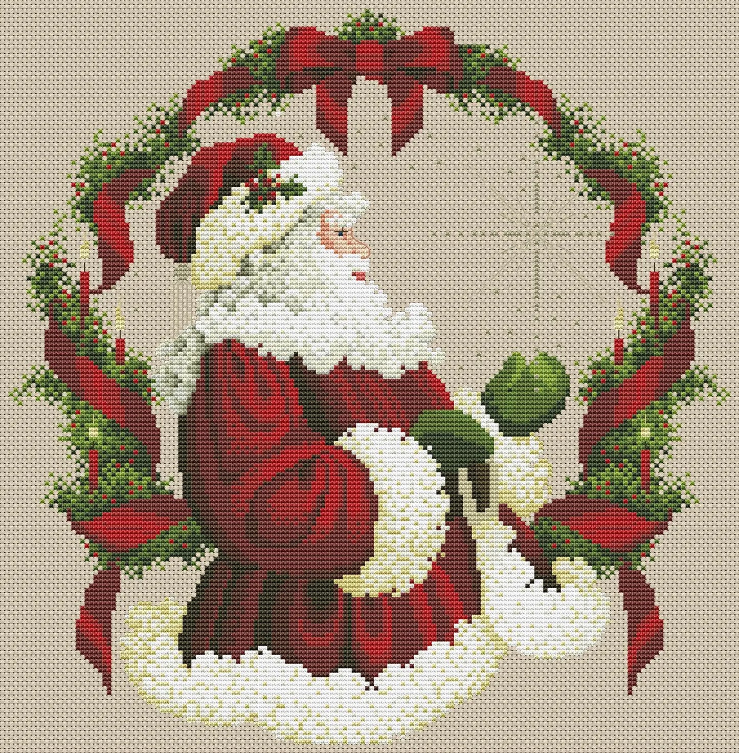 Cross Stitch Pattern Spirit of the Season, PDF + xsd SAGA, Christmas Ornaments, Santa, Spirit of Christmas, Noel, Instant Digital Download