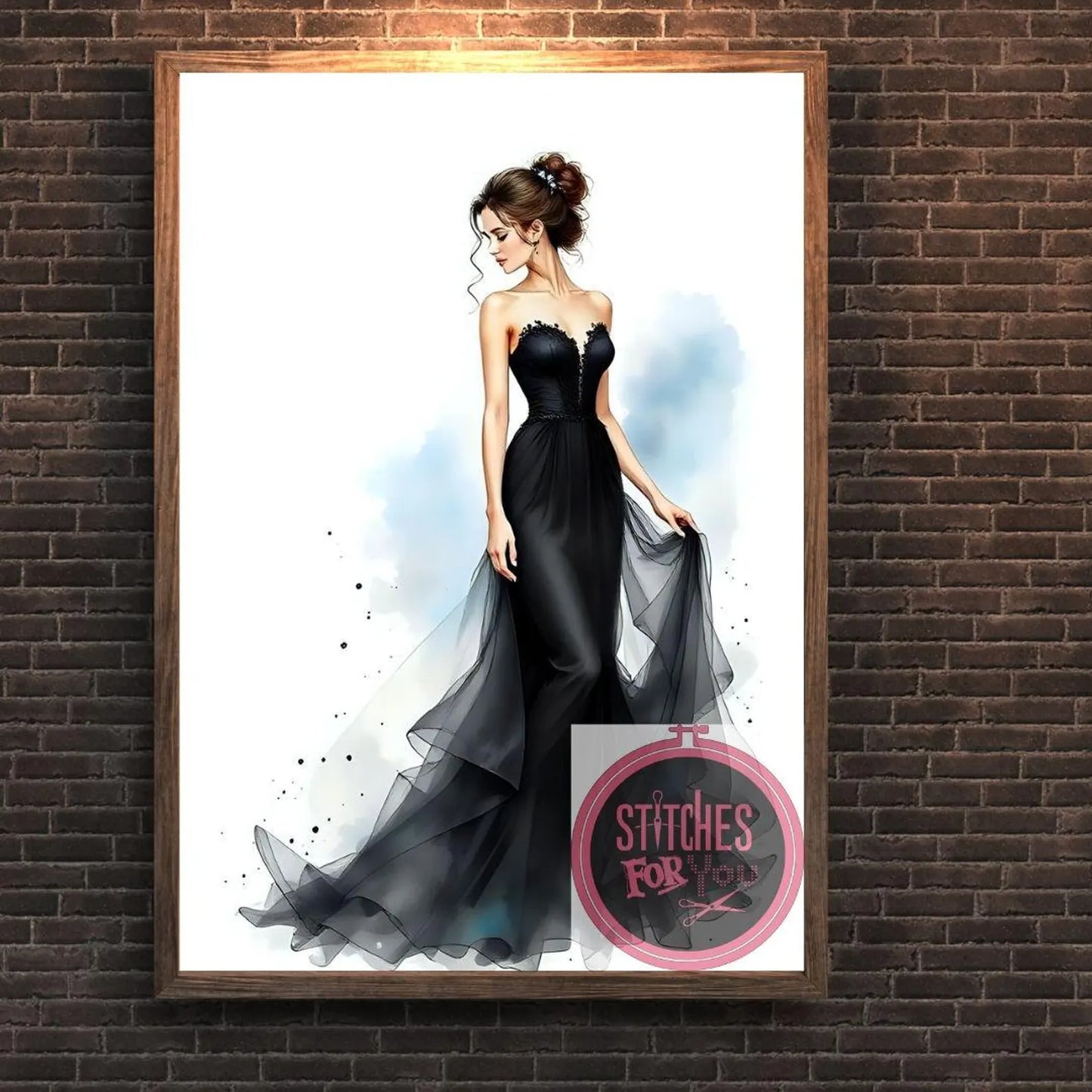 Black Elegance - Counted Cross Stitch Patterns - Printable Chart PDF Format Needlework Embroidery Crafts DIY DMC color