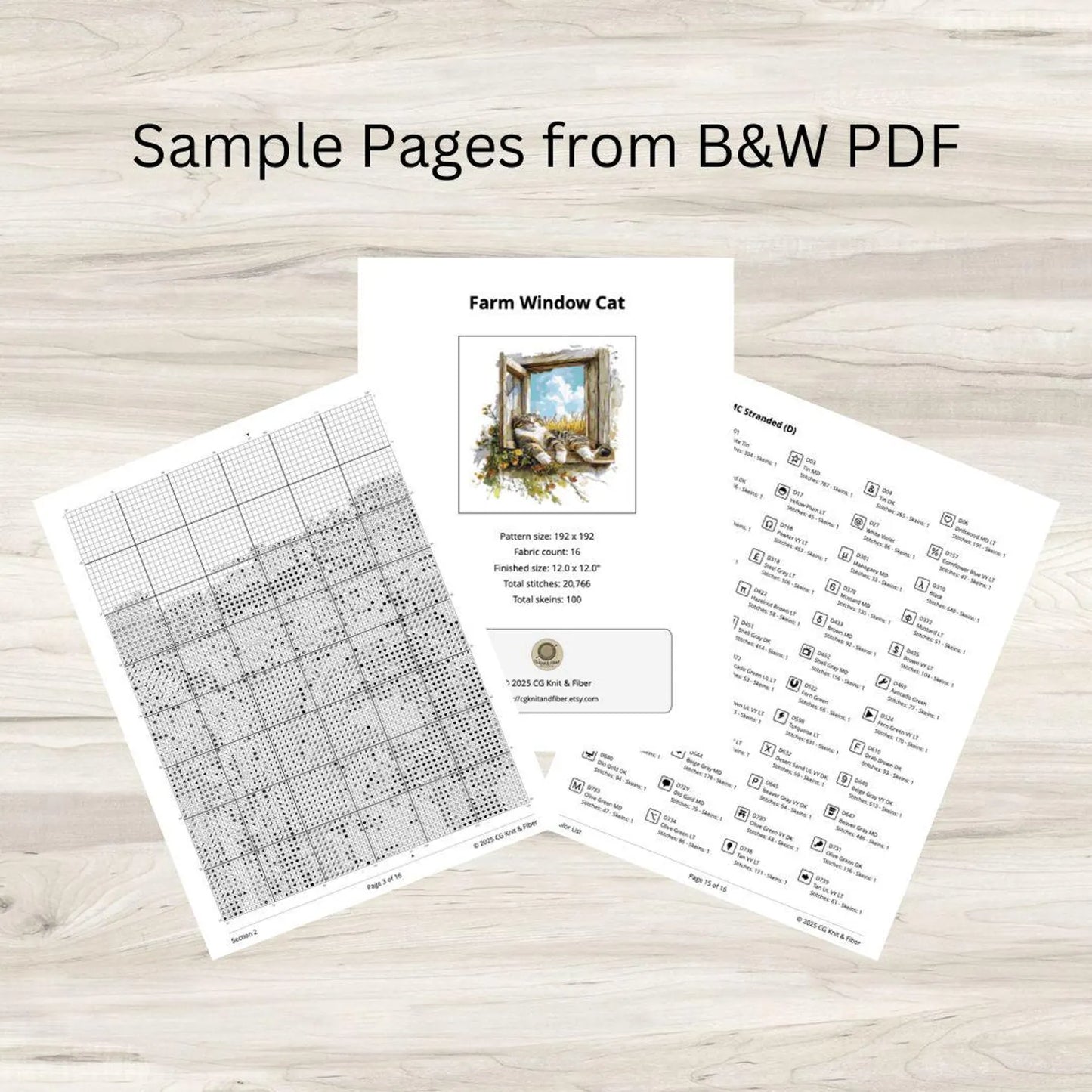 Cross Stitch Pattern: Farm Window Cat - PDF Instant Download
