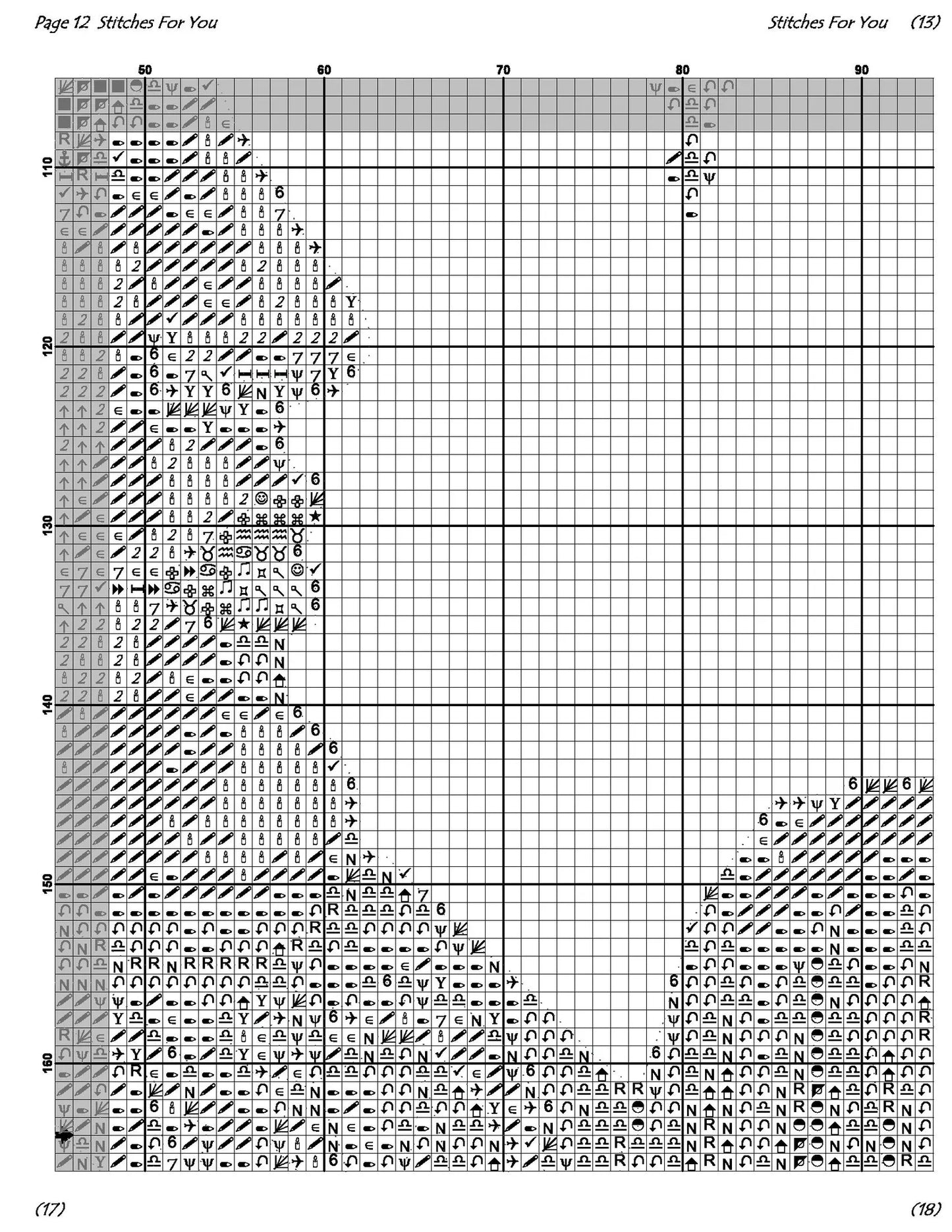 Goddess of the Crescent Moon - Counted Cross Stitch Patterns - Printable Chart PDF Format Needlework Embroidery Crafts DIY DMC color