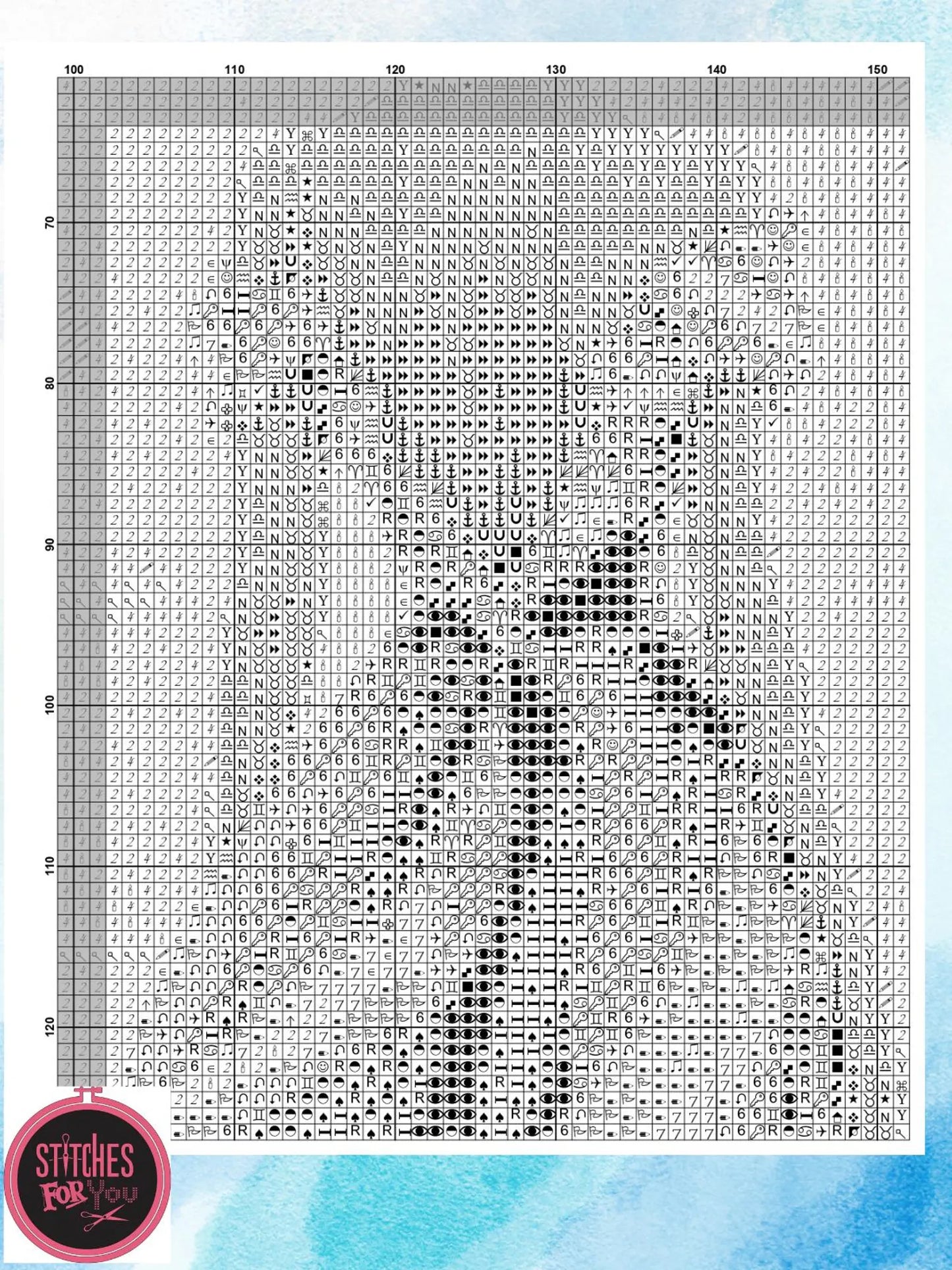Shore Bliss - Counted Cross Stitch Patterns - Printable Chart PDF Format Needlework Embroidery Crafts DIY DMC color