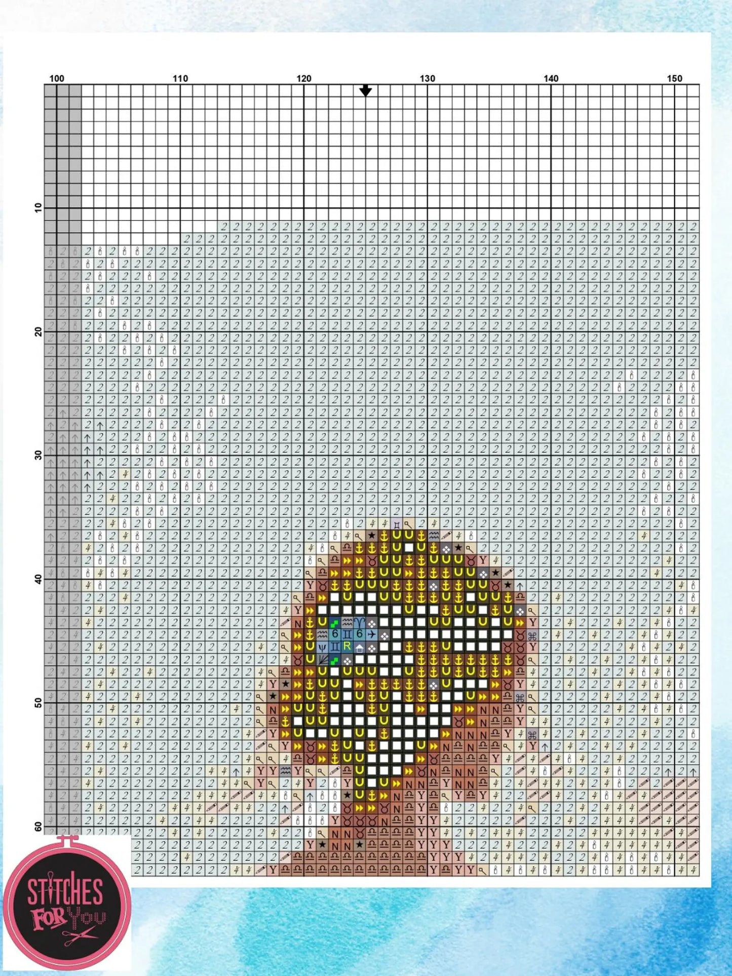 Shore Bliss - Counted Cross Stitch Patterns - Printable Chart PDF Format Needlework Embroidery Crafts DIY DMC color