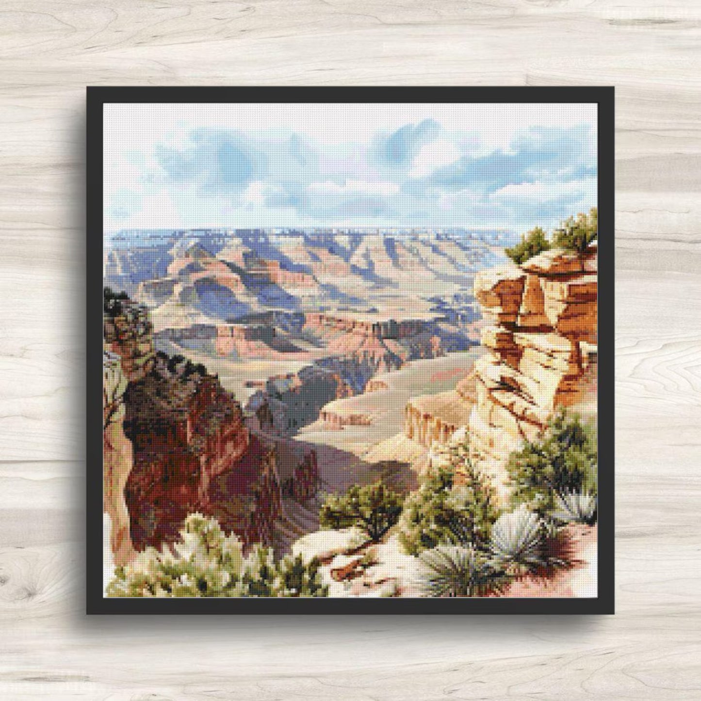 Cross Stitch Pattern: Grand Canyon Landscape Motif 1 - PDF Instant Download