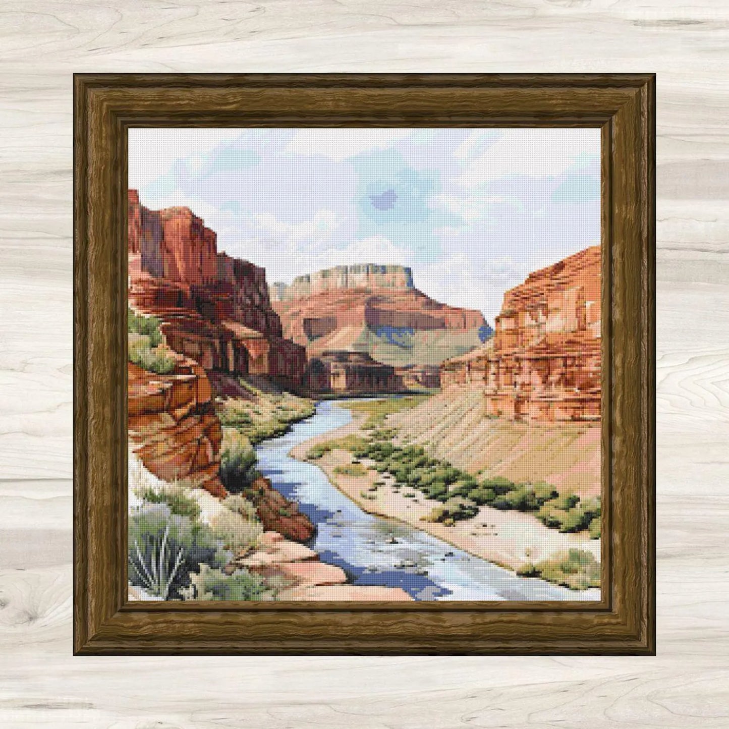 Cross Stitch Pattern: Grand Canyon Landscape Motif 5 - PDF Instant Download