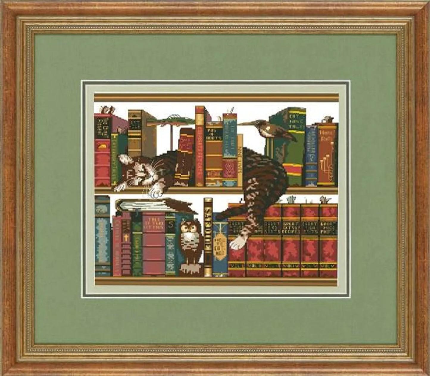 Cross stitch pattern in PDF format. Adorable cat in the sewing room. Modern wall decor.