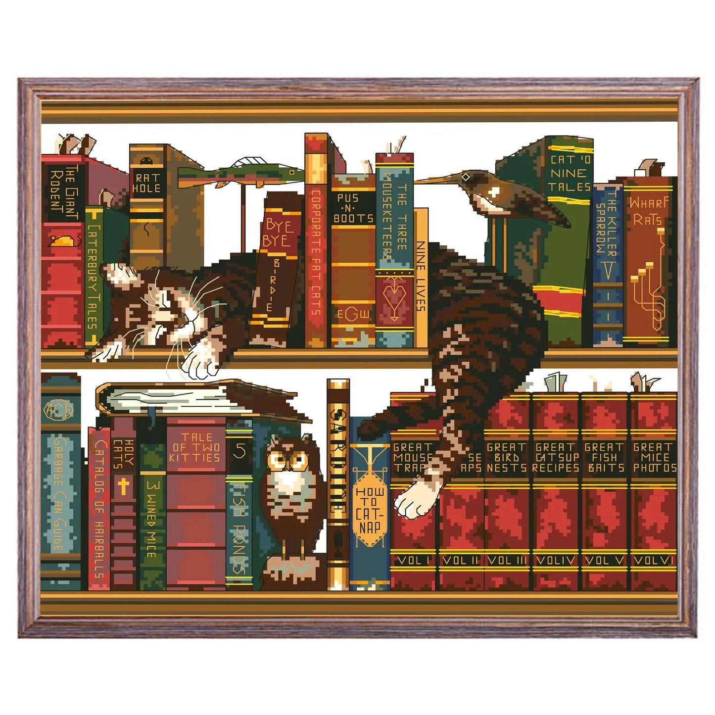 Cross stitch pattern in PDF format. Adorable cat in the sewing room. Modern wall decor.