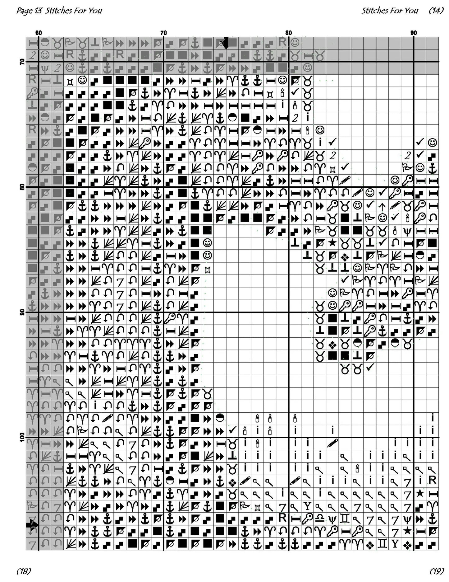 Two Horses- Counted Cross Stitch Patterns - Printable Chart PDF Format Needlework Embroidery Crafts DIY DMC color