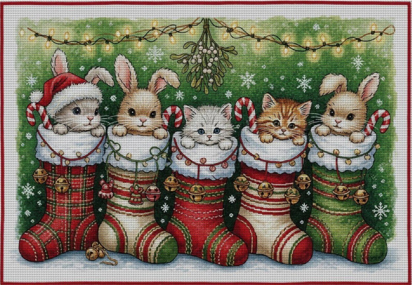 Cozy Stockings- Counted Cross Stitch Patterns - Printable Chart PDF Format Needlework Embroidery Crafts DIY DMC color
