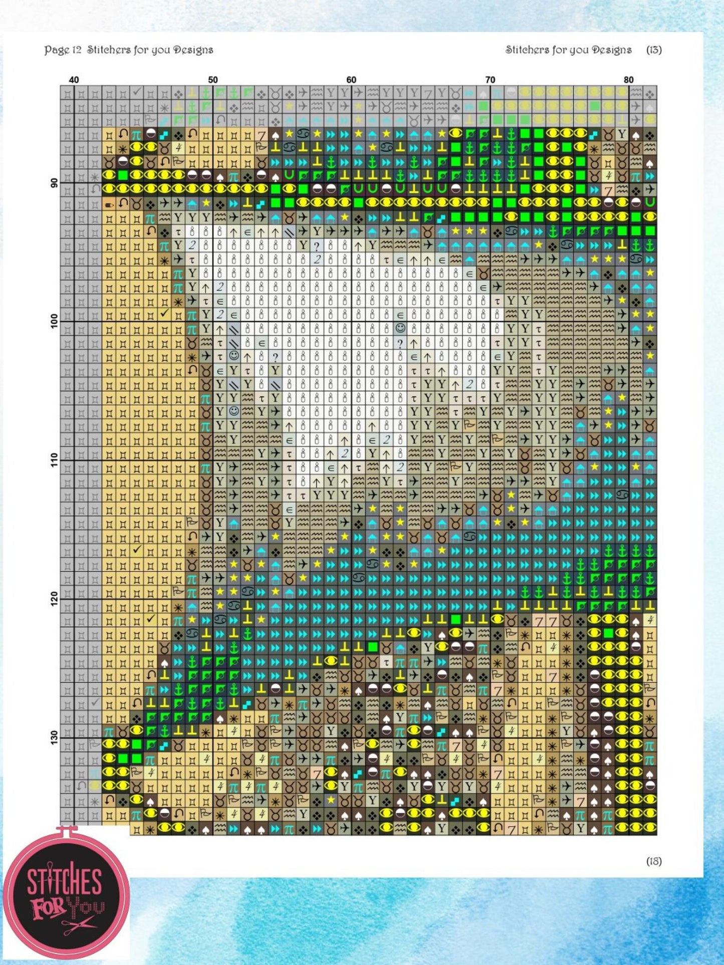 The Ghostly Sail- Counted Cross Stitch Patterns - Printable Chart PDF Format Needlework Embroidery Crafts DIY DMC color