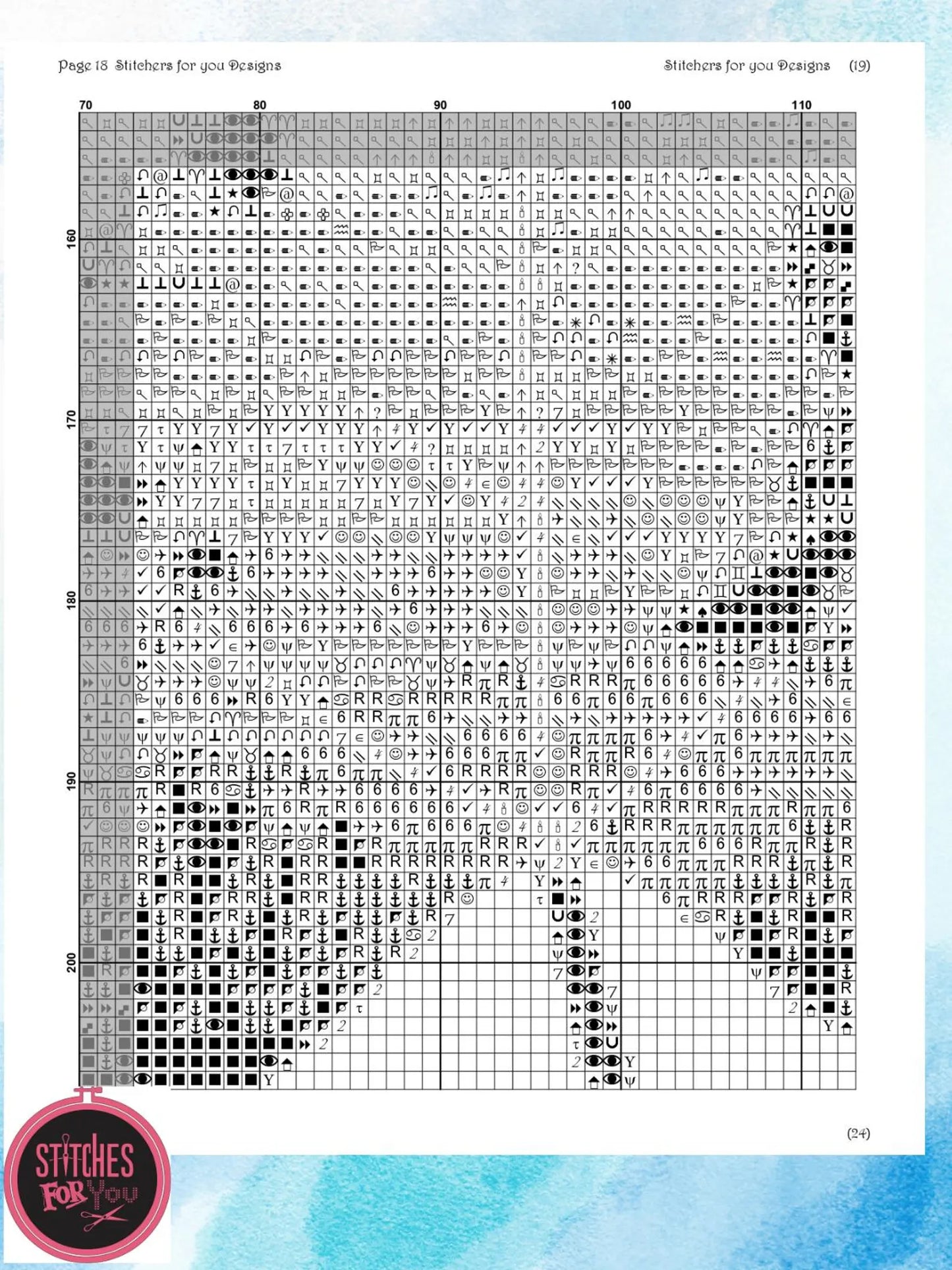Leafscape Sunset- Counted Cross Stitch Patterns - Printable Chart PDF Format Needlework Embroidery Crafts DIY DMC color
