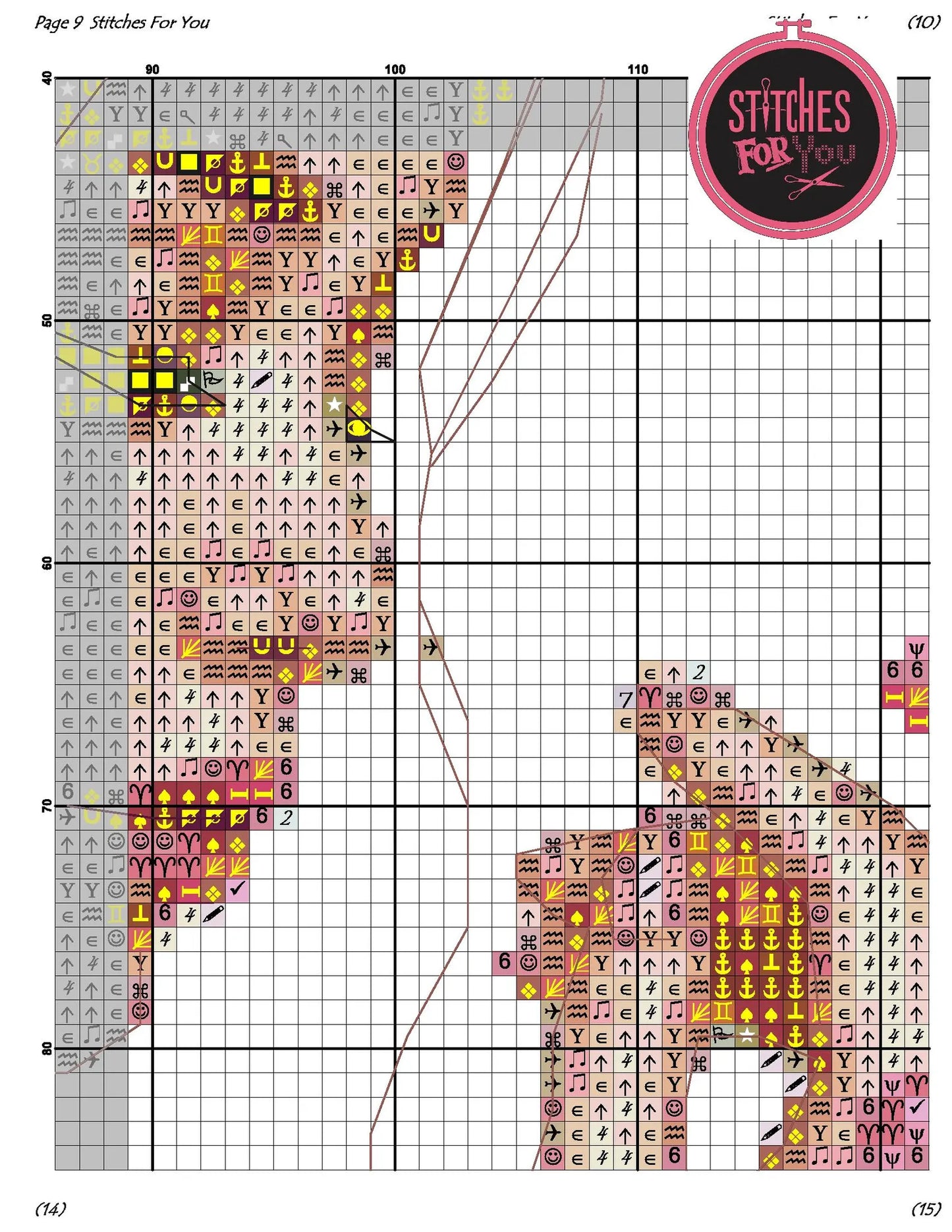Flower girl - Counted Cross Stitch Patterns - Printable Chart PDF Format Needlework Embroidery Crafts DIY DMC color