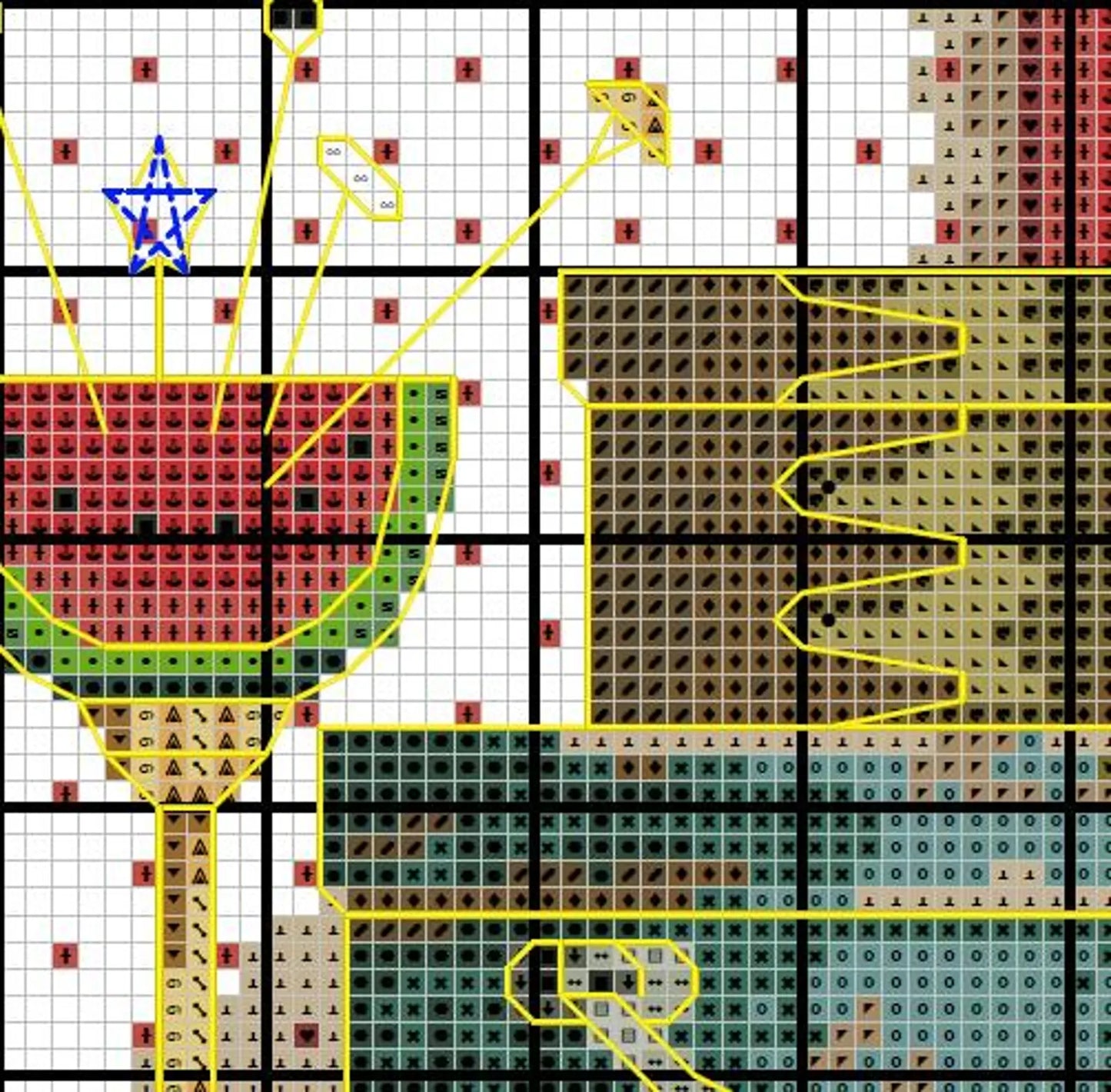 Cross stitch pattern in PDF format. Adorable cat in the sewing room. Modern wall decor.