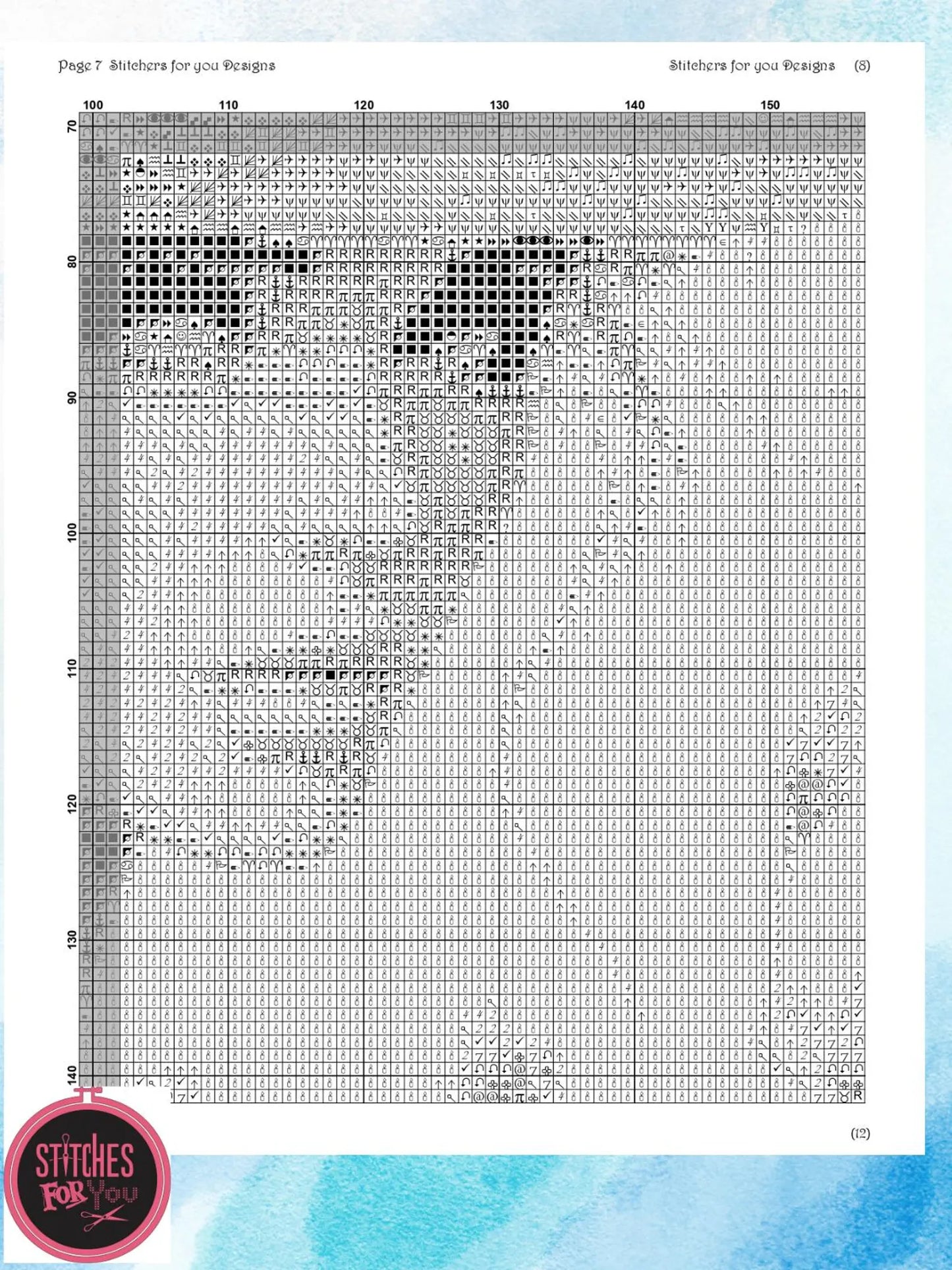 Golden Bloom- Counted Cross Stitch Patterns - Printable Chart PDF Format Needlework Embroidery Crafts DIY DMC color