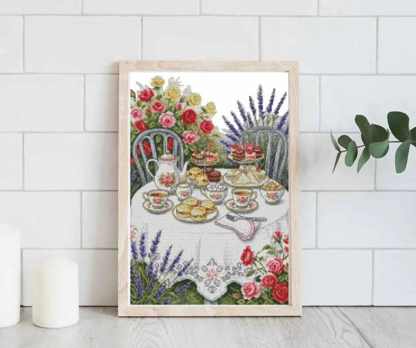 Table of sweets- Counted Cross Stitch Patterns - Printable Chart PDF Format Needlework Embroidery Crafts DIY DMC color