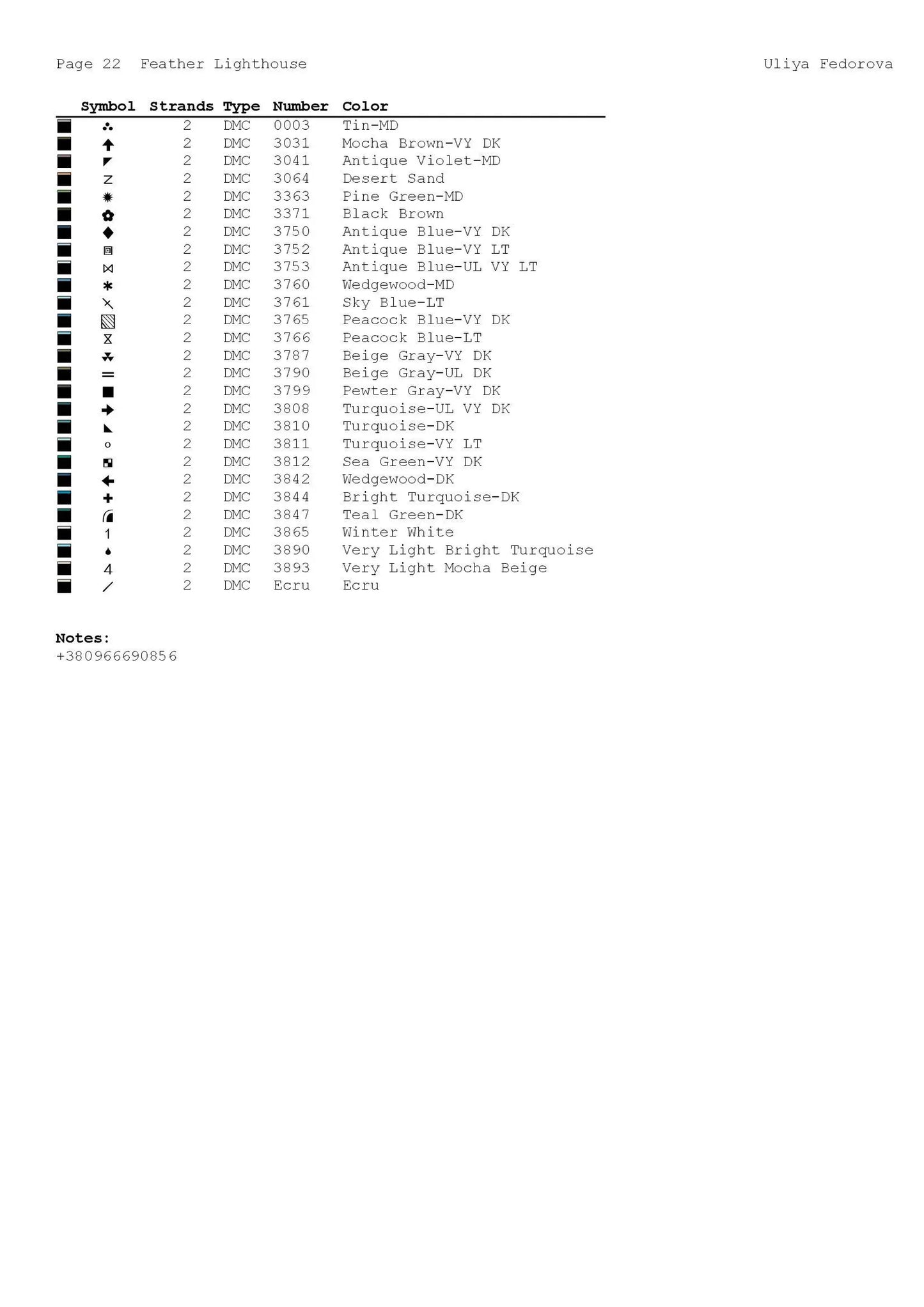 Feather Lighthouse Cross Stitch Pattern | Coastal Feather Design PDF Chart