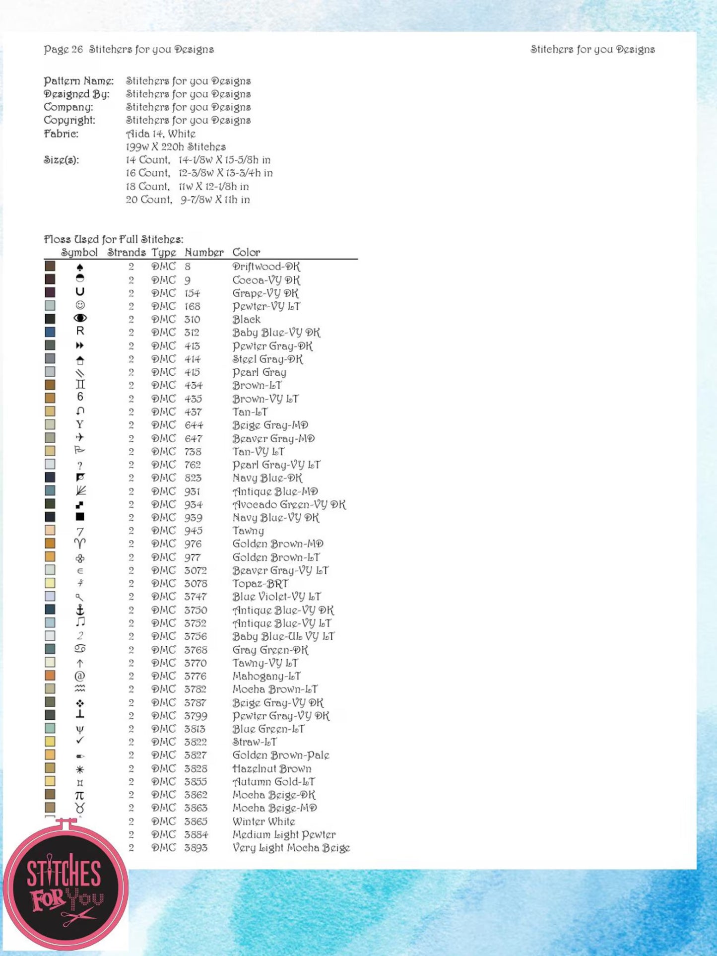 The Ghostly Sail- Counted Cross Stitch Patterns - Printable Chart PDF Format Needlework Embroidery Crafts DIY DMC color