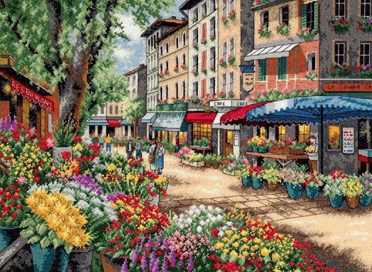 Paris Market Cross Stitch Pattern
