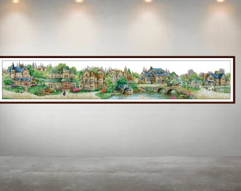 Worldwide Free Shipping Cross Stitch kit A Green Village