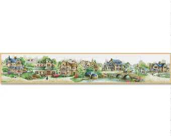 Worldwide Free Shipping Cross Stitch kit A Green Village