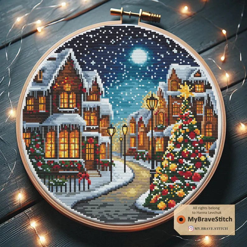 Christmas Cross Stitch Pattern, Winter Cross Stitch, Cross stitch pattern