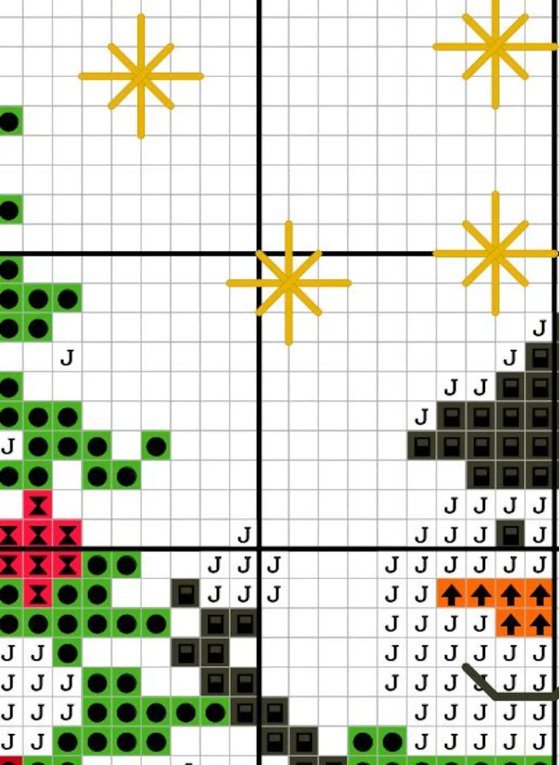 DANCING CHRISTMAS SNOWMEN Cross stitch pattern Pdf Instant Download