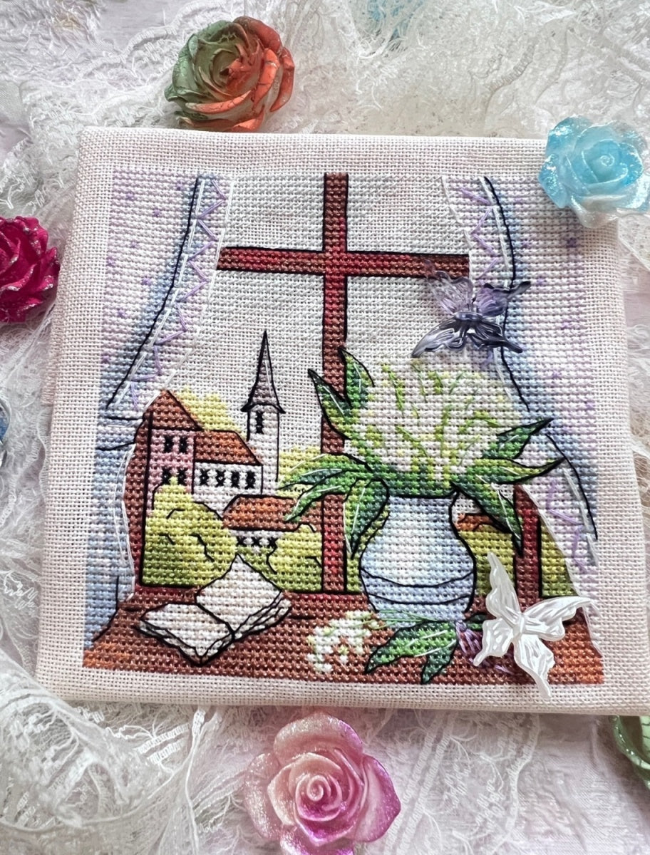 The Spring Window Cross Stitch Pattern