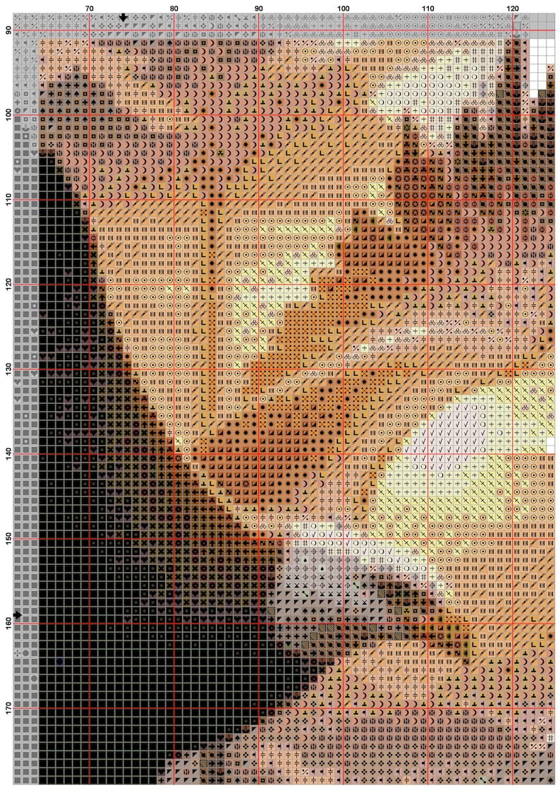 Bald Eagle in Sunset Feather Cross Stitch Pattern | Large Counted Embroidery Chart | PDF Instant Download