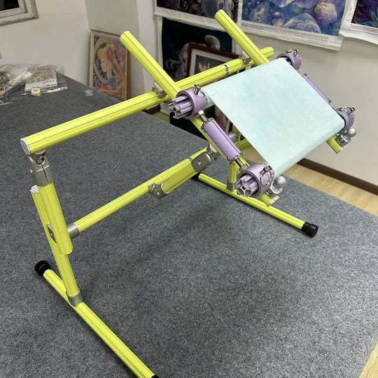 【Suitable for Sofa Use】 Cross Stitch Aluminum Stand, Adjustable 25-60cm(9.84-23.62 inches) Height, 70-50cm (27.56-19.69 inches) Base, Aluminum Alloy, Tiltable & Width Adjustable, Bed & Table Use, Strong Load Capacity
