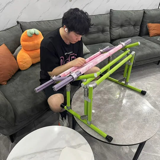 【Suitable for Sofa Use】 Cross Stitch Aluminum Stand, Adjustable 25-60cm(9.84-23.62 inches) Height, 70-50cm (27.56-19.69 inches) Base, Aluminum Alloy, Tiltable & Width Adjustable, Bed & Table Use, Strong Load Capacity