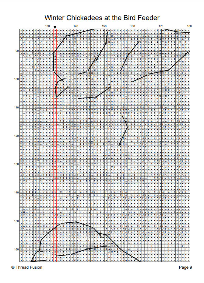 Winter Chickadees at the Bird Feeder – Cross Stitch Pattern PDF