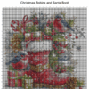 Christmas Robins and Santa Boot – Cross Stitch Pattern PDF Save
