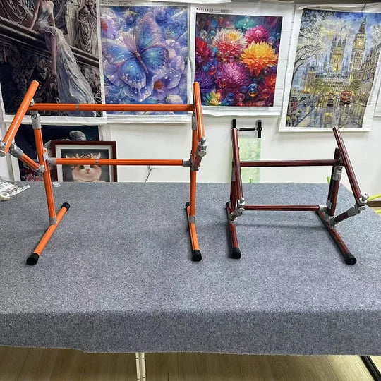 【Suitable for Sofa Use】 Cross Stitch Aluminum Stand, Adjustable 25-60cm(9.84-23.62 inches) Height, 70-50cm (27.56-19.69 inches) Base, Aluminum Alloy, Tiltable & Width Adjustable, Bed & Table Use, Strong Load Capacity