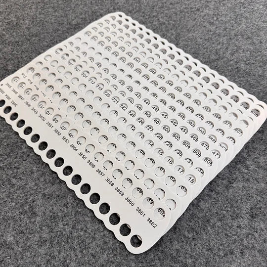 14-Piece Double-Sided Thread Organizer with 482 DMC Color Codes | Premium Embroidery Floss Holder with Pre-Labeled Color Numbers (Acrylic Material)